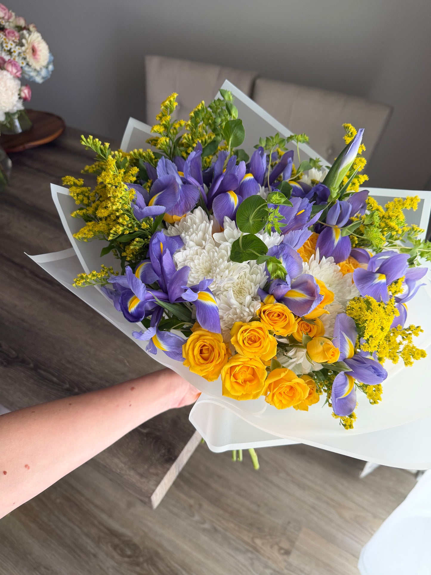 Purple Iris Garden Bouquet