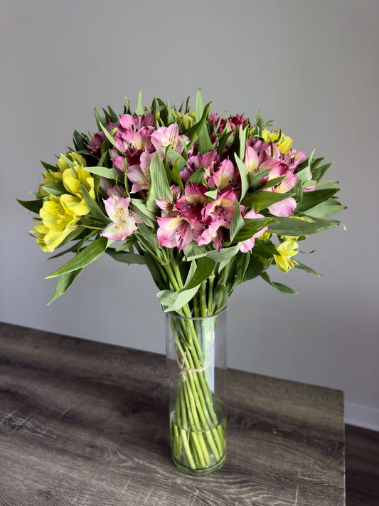 Pink Lemonade Alstroemeria Arrangement