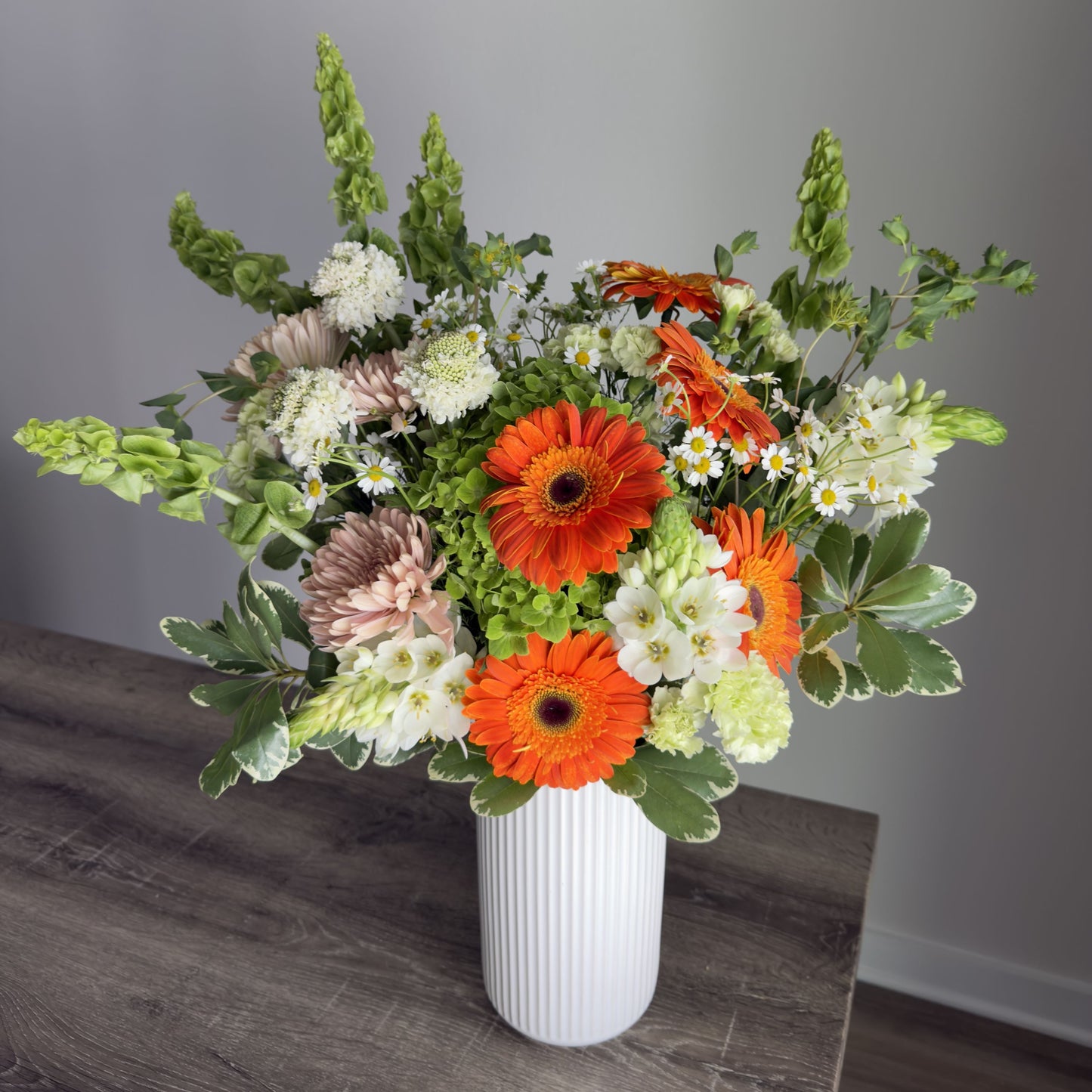 Orange Gerbera Garden Style Bouquet